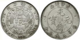 China
Qing-Dynastie. De Zong, 1875-1908
Dollar (Yuan) o.J. (1908), Tai Ching Ti Kuo (Tientsin). Chopmark.
vorzüglich, etwas berieben