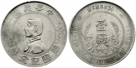 China
Republik, 1912-1949
Dollar (Yuan) o.J., geprägt 1928. Birth of Republic. Präsident Sun Yat-Sen.
sehr schön, Randfehler