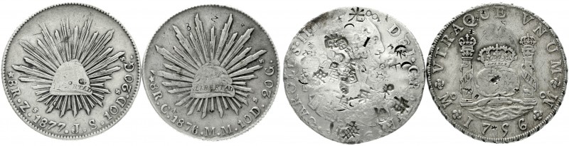 China
"Bang Yang"
4 versch. Mexiko 8 Reales mit Chopmarks: 1756, 1806, 1876, 1...