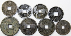 China
Amulette
8 alte Bronze-Amulette mit Pferde-Motiven. Alle bestimmt und bei zeno.ru publiziert.
sehr schön, teils selten