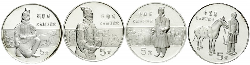 China
Volksrepublik, seit 1949
4 X 5 Yuan Silber 1984 Große Persönlichkeiten d...