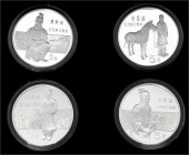 China
Volksrepublik, seit 1949
4 X 5 Yuan Silber 1984. Große Persönlichkeiten der chinesischen Geschichte 1. Ausgabe. Stehender Offizier, Hüftbild e...