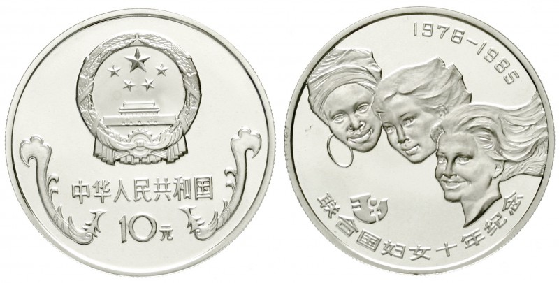 China
Volksrepublik, seit 1949
10 Yuan Silber 1985 Jahr der Frau. In Kapsel.
...