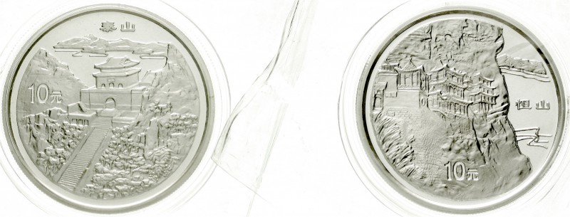 China
Volksrepublik, seit 1949
2 X 10 Yuan Silber Chinesische Bergwelt 1993. S...