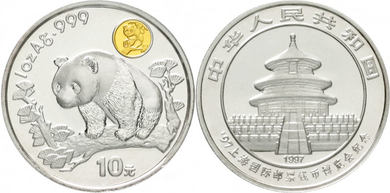 China
Volksrepublik, seit 1949
10 Yuan Panda (1 Unze) 1997 Shanghai Internatio...