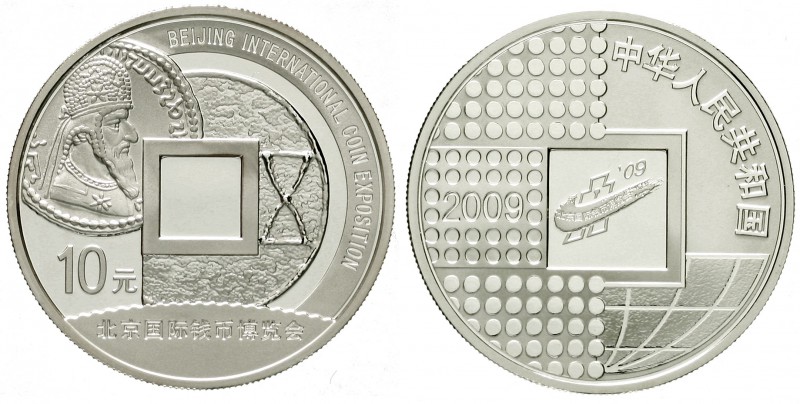 China
Volksrepublik, seit 1949
10 Yuan Silber (1 Unze) 2009. 21. Beijing Inter...