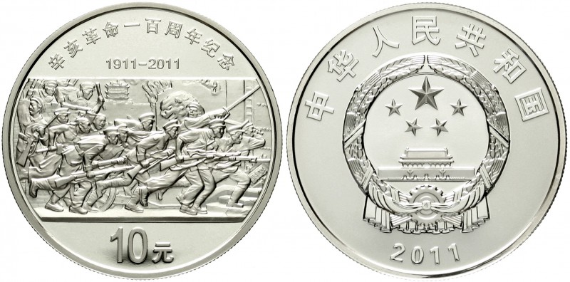 China
Volksrepublik, seit 1949
10 Yuan Silber (1 Unze) 2011. 100. Jahrestag de...