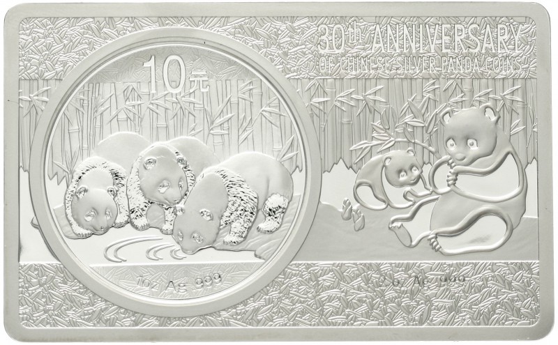 China
Volksrepublik, seit 1949
Set 30 Jahre Silberpandas 2013. Mit 10 Yuan Pan...