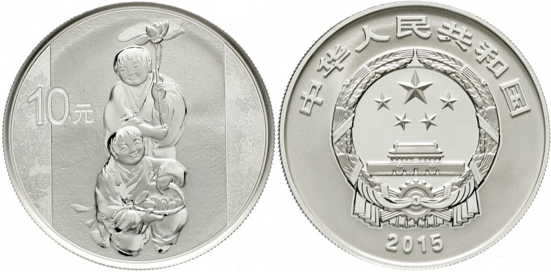 China
Volksrepublik, seit 1949
10 Yuan Silber (1 Unze) 2015. Modern Chinese Pa...