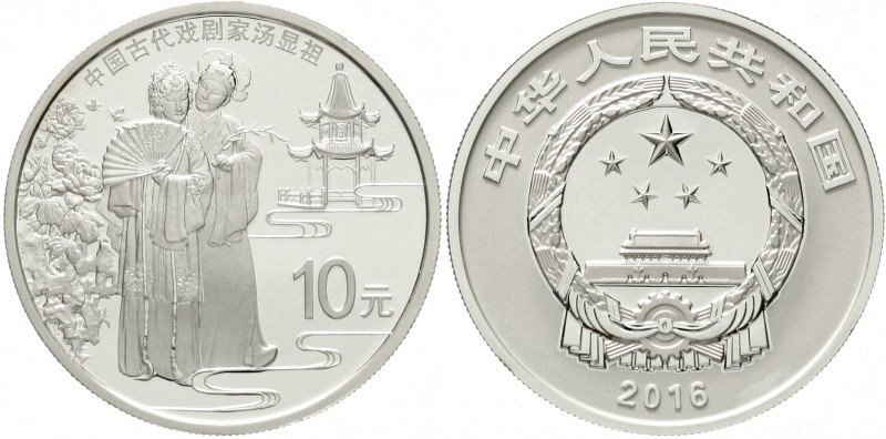 China
Volksrepublik, seit 1949
10 Yuan Silber (30 g.) 2016. Alter chinesischer...