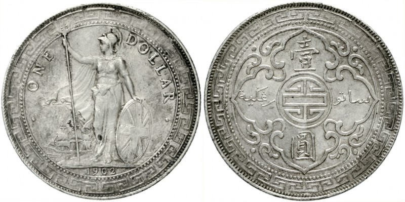Großbritannien
Tradedollars
Tradedollar 1902 B. sehr schön/vorzüglich