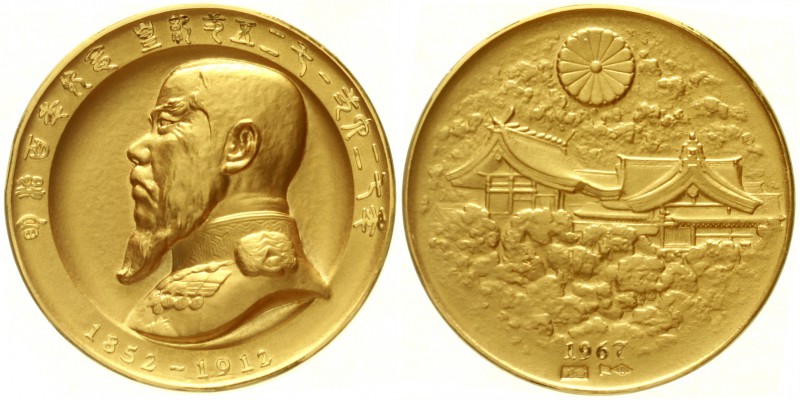Japan
Mutsuhito (Meiji), 1867-1912
GOLD-Medaille 1967 auf den 100. Jahrestag s...