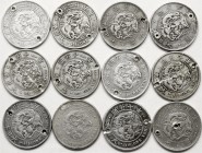 Japan
Lots
12 X 1 Yen Silber ab 1870. alle meist zweimal gelocht, sonst schön bis sehr schön