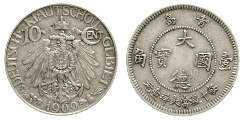 Kiautschou
Deutsch-Kiautschou
10 Cent 1909 sehr schön