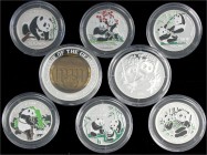 Korea Nord
Lots
8 Silbergedenkmünzen aus 1996 bis 2002. 6 X Pandamotive mit Farbapplikationen ( je 7 g.), 5 Won Silber 2001 (Fauna of Asia, 15 g.) u...