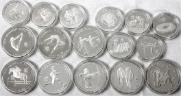 Korea Süd
Republik Korea/ Daeham Minguk, seit 1948
8 X 5000 und 8 X 10000 Won 1988 Olympische Spiele Seoul, alle Silbermünzen komplett. In Kapseln....