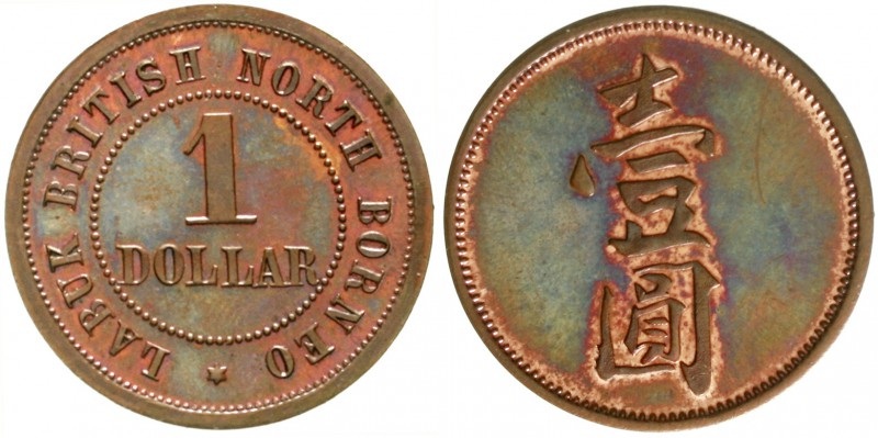 Malaysia
British Nordborneo
1 Dollar Token Kupfer o.J.(um 1924). Labuk British...