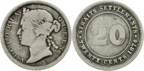 Malaysia
Straits Settlements
20 Cents 1874 H. schön, Kratzer, seltenes Jahr