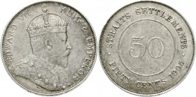 Malaysia
Straits Settlements
50 Cents 1905 B. sehr schön, kl. Randfehler