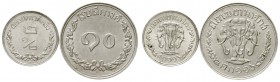 Thailand
Rama V., 1868-1910
2 Stück: 2 1/2 und 10 Satang RS 116 = 1897. vorzüglich/Stempelglanz