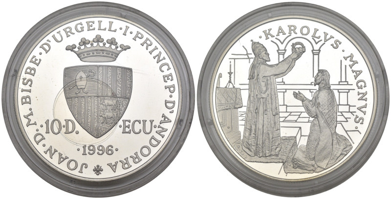 Andorra - 10 Dinars 1996 - Incoronazione di Carlo Magno - Ag - KM#121

FDC

...