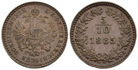 Austria - 5/10 Kreuzer 1885 (1885-1889) - Cu - KM#2183

SPL

SPEDIZIONE SOLO IN ITALIA - SHIPPING ONLY IN ITALY
