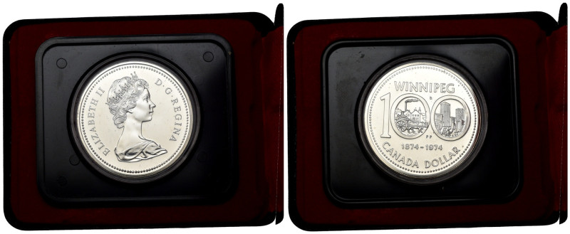 Canada - Elizabeth II (1952-2022) - 1 Dollar 1974 - 100° anniversario di Winnipe...