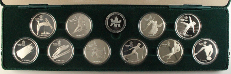 Canada - Set di 11 valori per Olimpiadi Calgary '88 - Ag - in cofanetto

FDC
...