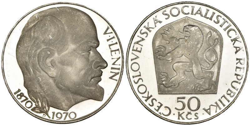 Cecoslovacchia - 50 Korun 1970 - 100 anni dalla nascita di Lenin - Ag - KM#70
...