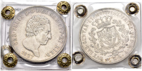 Carlo Felice (1821-1831) - 5 Lire 1827 Genova - Ag - Gigante 45 - perizia Ranieri BB/SPL

SPEDIZIONE SOLO IN ITALIA - SHIPPING ONLY IN ITALY