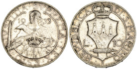 San Marino - Vecchia Monetazione (1864-1938) - 10 Lire 1933 - Ag. - Gig. 12

BB

SPEDIZIONE SOLO IN ITALIA - SHIPPING ONLY IN ITALY