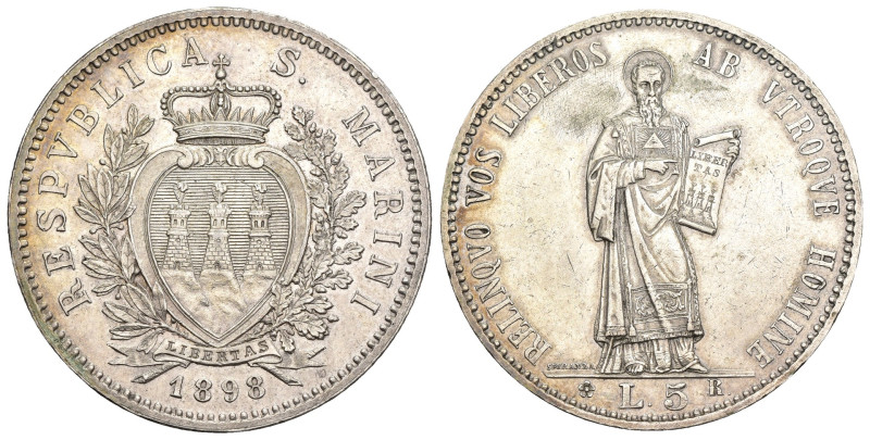 Vecchia Monetazione (1864-1938) - 5 Lire 1898 - RARA - Ag - Gig. 17

SPL

SP...
