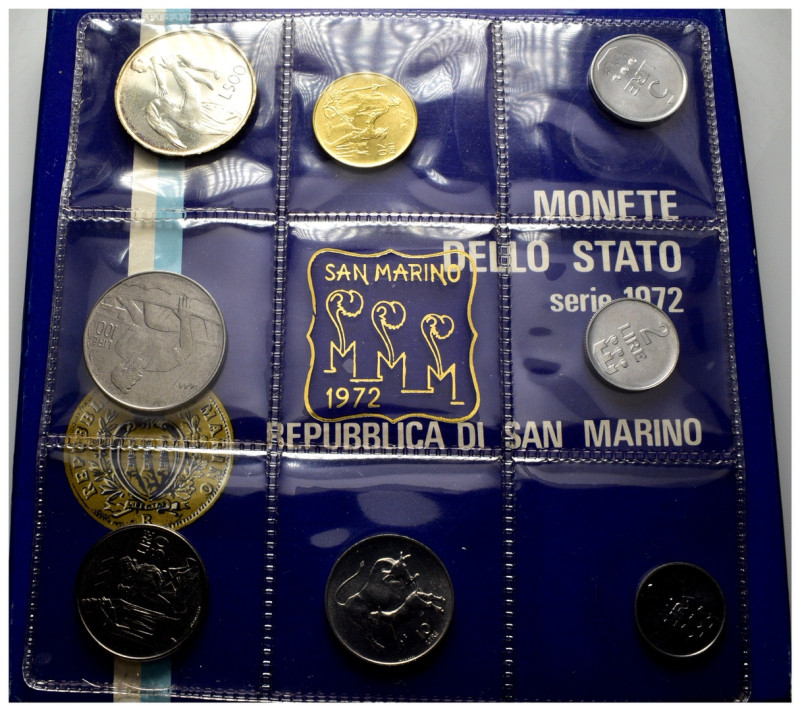 Nuova Monetazione (1972-oggi) - Divisionale 1972 di 8 valori - in folder

FDC...