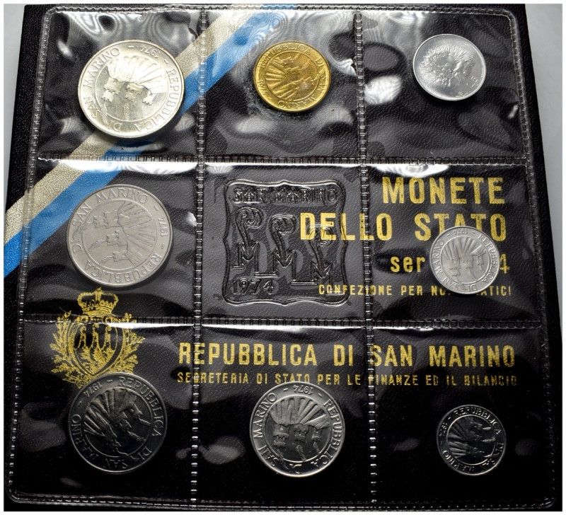 Nuova Monetazione (1972-oggi) - Divisionale 1974 di 8 valori - in folder

FDC...