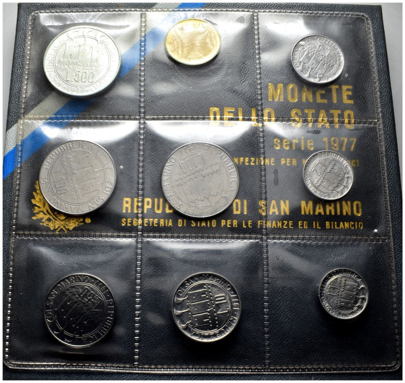Nuova Monetazione (1972-oggi) - Divisionale 1977 di 9 valori - in folder

FDC...