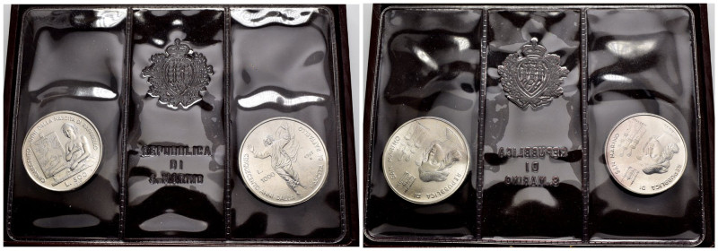 Nuova Monetazione (1972-oggi) - dittico monete celebrative da 500 e 1000 Lire de...