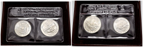 Nuova Monetazione (1972-oggi) - Dittico di monete celebrative da 1000 e 500 Lire per i Mondiali di Calcio in Messico '86 1986 - Ag - Gigante 202

FD...