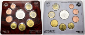 San Marino - Set 2011 di 9 valori, inclusa la moneta in argento da 5 Euro commemorativa per 50° anniversario del volo spaziale con equipaggio - in fol...