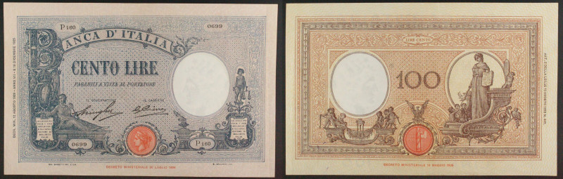 Regno d'Italia - Vittorio Emanuele III (1900-1943) - banconota 100 Lire 12/8/192...