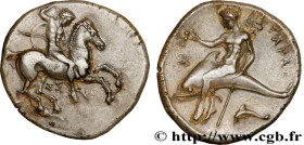 CALABRIA - TARAS
Type : Nomos, statère ou didrachme 
Date : c. 325-281 AC. 
Mint name / Town : Tarente, Calabre 
Metal : silver 
Diameter : 23  mm
Ori...