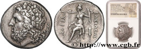 EPIRUS - KINGDOM OF EPIRUS - PYRRHUS
Type : Tetradrachme 
Date : c. 278-275 AC. 
Mint name / Town : Bruttium, Locres 
Metal : silver 
Diameter : 29  m...