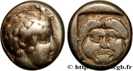 AIOLIS - LESBOS ISLAND - MYTILENE
Type : Hecté 
Date : c. 433 AC. 
Mint name / Town : Mytilène, Éolide 
Metal : electrum 
Diameter : 11  mm
Orientatio...