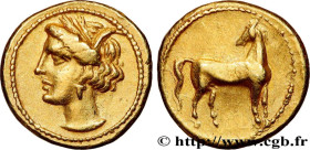 ZEUGITANA - CARTHAGE
Type : Cinquième Statère en or 
Date : c. 350-320 AC. 
Mint name / Town : Carthage, Zeugitane 
Metal : gold 
Millesimal fineness ...