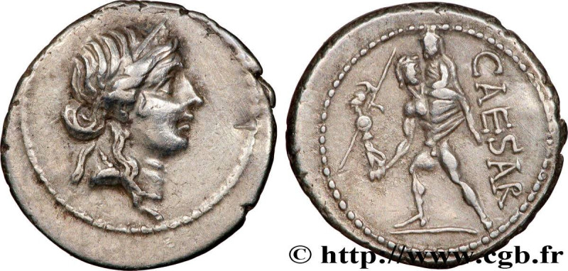 JULIUS CAESAR
Type : Denier 
Date : 47-46 AC. 
Mint name / Town : Afrique 
Metal...