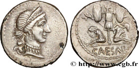 JULIUS CAESAR
Type : Denier 
Date : 45 AC. 
Mint name / Town : Espagne 
Metal : silver 
Millesimal fineness : 950  ‰
Diameter : 18,5  mm
Orientation d...