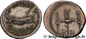 MARCUS ANTONIUS
Type : Denier 
Date : 32-31 AC. 
Mint name / Town : Patras 
Metal : silver 
Millesimal fineness : 750  ‰
Diameter : 18,5  mm
Orientati...