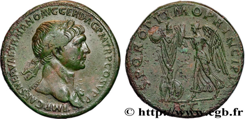 TRAJANUS
Type : Sesterce 
Date : 107 
Mint name / Town : Rome 
Metal : copper 
D...