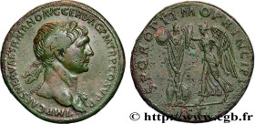 TRAJANUS
Type : Sesterce 
Date : 107 
Mint name / Town : Rome 
Metal : copper 
Diameter : 33,5  mm
Orientation dies : 6  h.
Weight : 25,91  g.
Rarity ...
