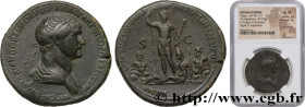 TRAJANUS
Type : Sesterce 
Date : 116 
Mint name / Town : Rome 
Metal : copper 
Diameter : 34,5  mm
Orientation dies : 6  h.
Weight : 27,72  g.
Rarity ...