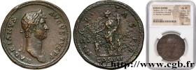 HADRIAN
Type : Sesterce 
Date : 128 
Mint name / Town : Rome 
Metal : copper 
Diameter : 34  mm
Orientation dies : 6  h.
Weight : 26,51  g.
Rarity : R...